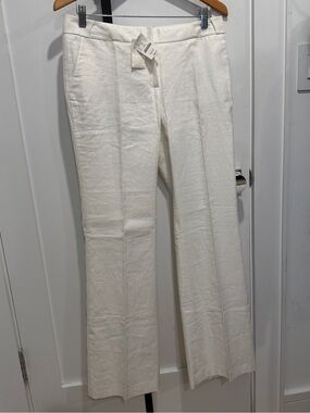 NWT NEW J CREW Linen Pants 6 $98